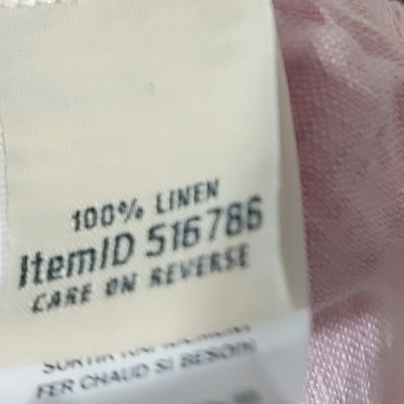 L.L. Bean Light Pink Linen Blouse - Picture 4 of 5